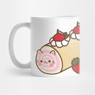 strawberry swiss roll cake Mug